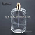 Flat Square Frascos de vidro de perfume com spray de bomba 100ml